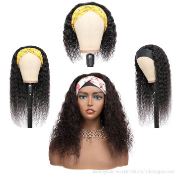 Wholesale Headband Wig Human Hair Wig Headband Headband Curly Wig